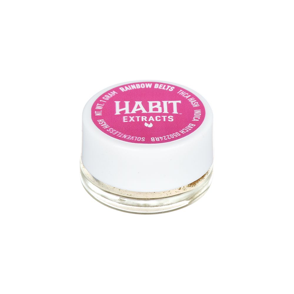 Unleash Bliss with Habit THCA Bubble Hash for an Irresistible Day! - Rainbow Belts | Indica