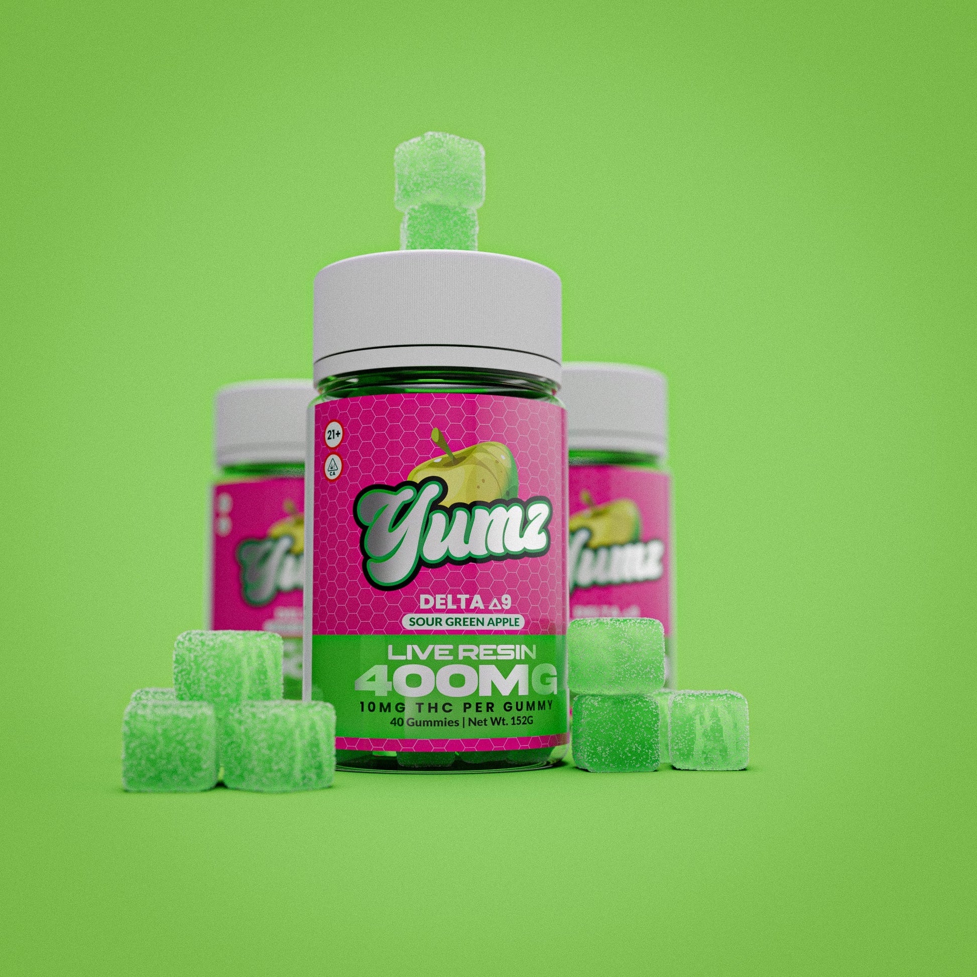 Unleash Fun with YUMZ LAB’s Sour Green Apple Delta-9 THC Gummies