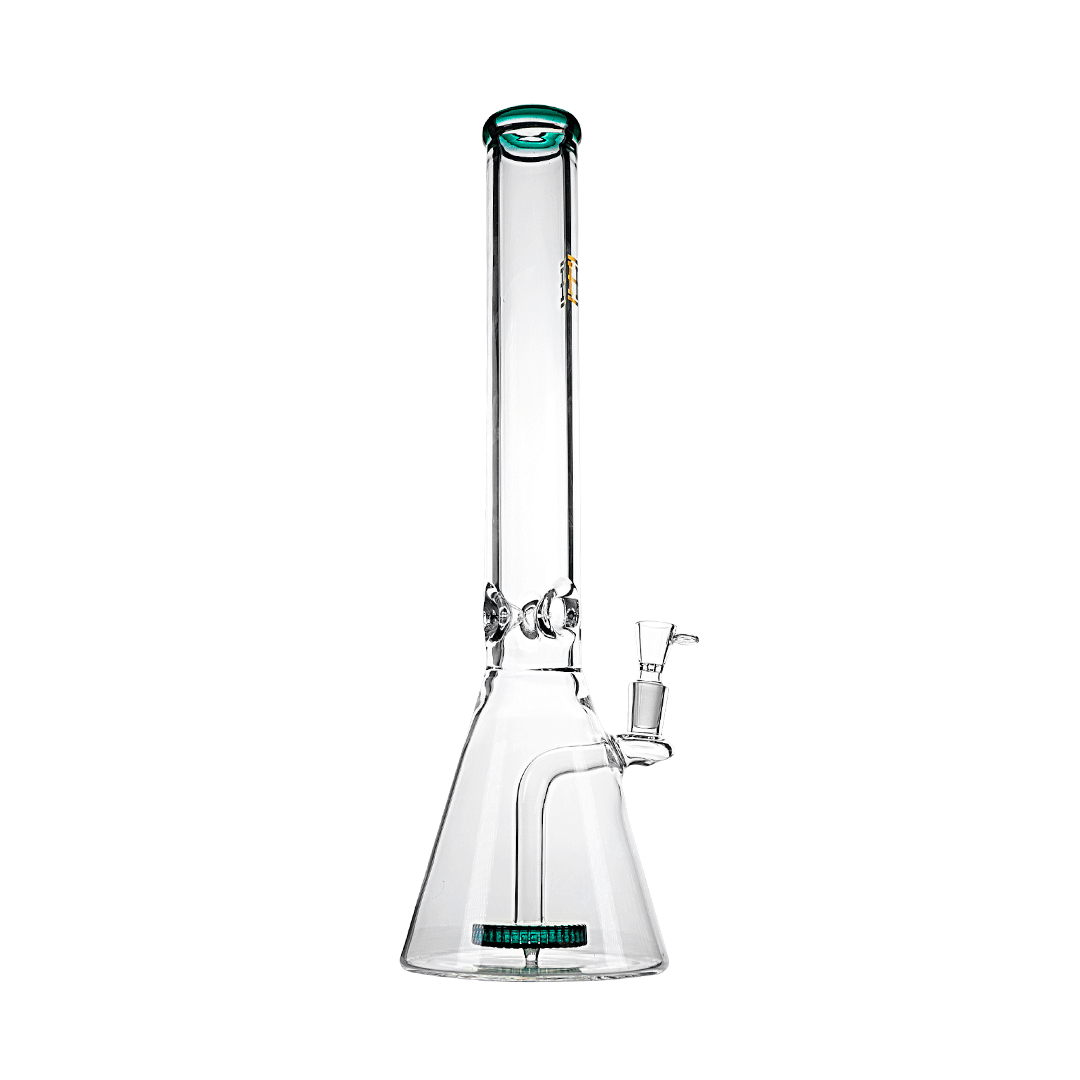 Glass beaker base bong with long neck, perfect for epic hits with the Hemper Beast Bong