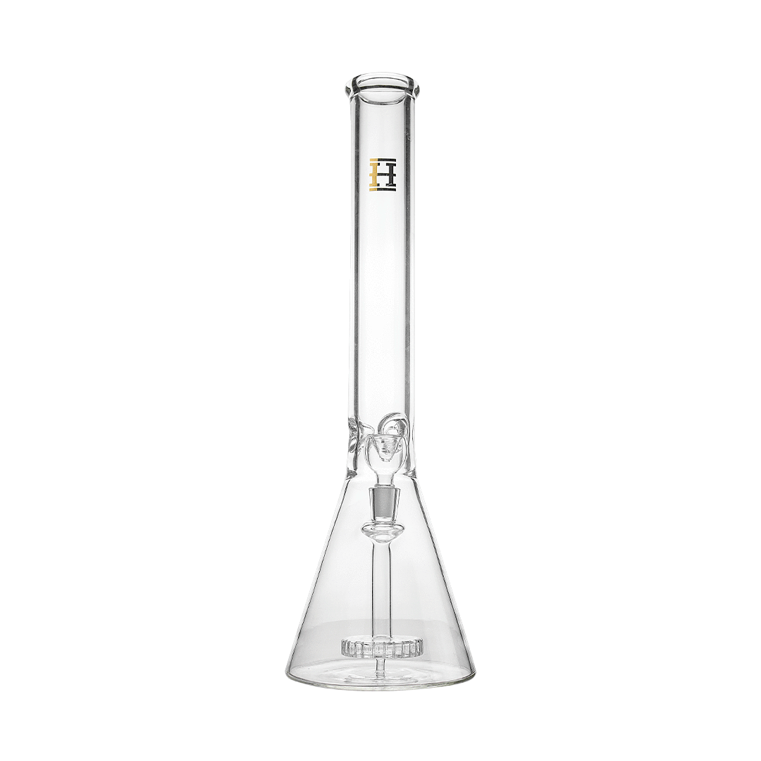 Glass beaker-shaped Hemper Beast Bong with a long neck and percolator for smooth hits