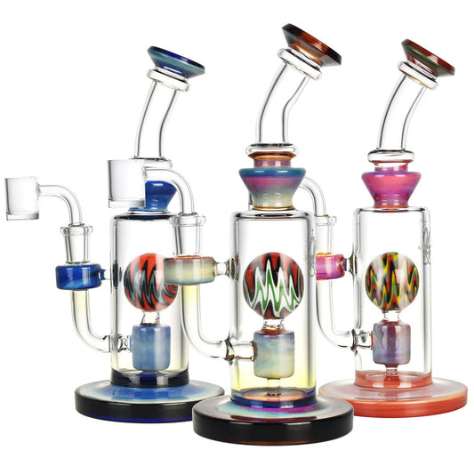 Colorful Pulsar Dab Rigs featuring stylish percolators and mouthpieces for smooth hits