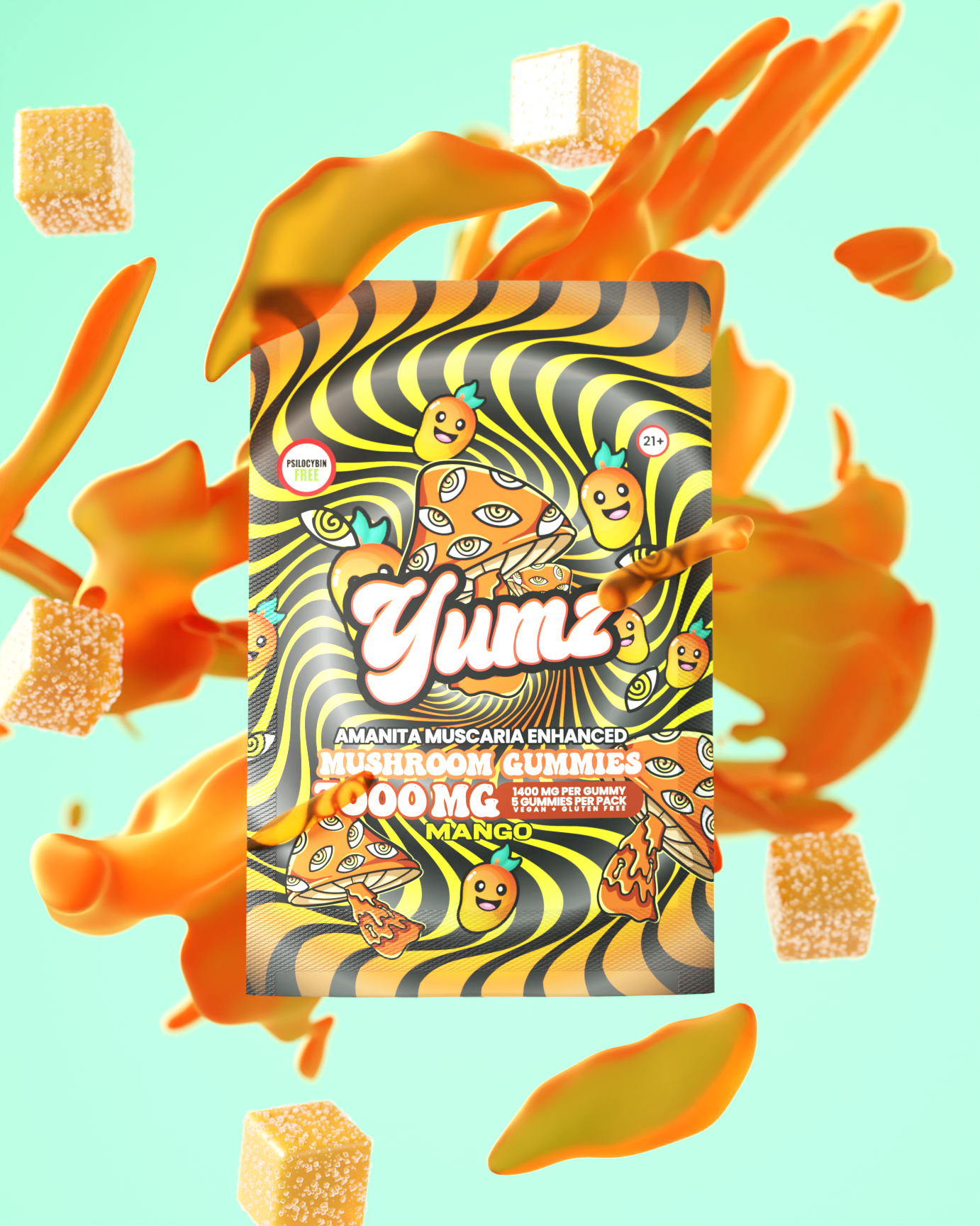 YUMZ Mango Mushroom Gummies: Taste the Tropical Bliss Today